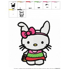 Hello Kitty 05 Embroidery Design